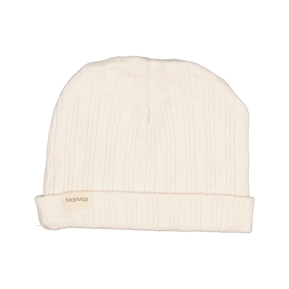 Marmar Pointelle Rib Stretchie + Hat - Vanilla Marmar Pointelle Rib Stretchie + Hat - Vanilla